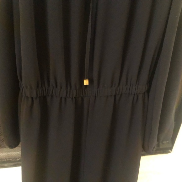 🖤MICHAEL KORS Elegant Long Slv Cold Shouldr Full-Length Flare Leg Pant Jumpsuit - Picture 10 of 13